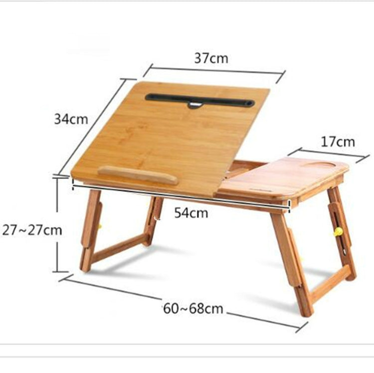 Nanzhu Folding Computer Table Bed Card Slot Laptop Table Simple Lazy Lift Computer Desk, Size:Small 50cm(No drawers and no fans)