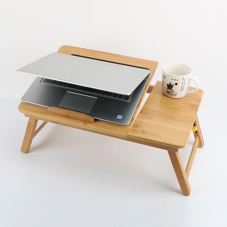 Nanzhu Folding Computer Table Bed Card Slot Laptop Table Simple Lazy Lift Computer Desk, Size:Large 72cm(No drawers and no fans)