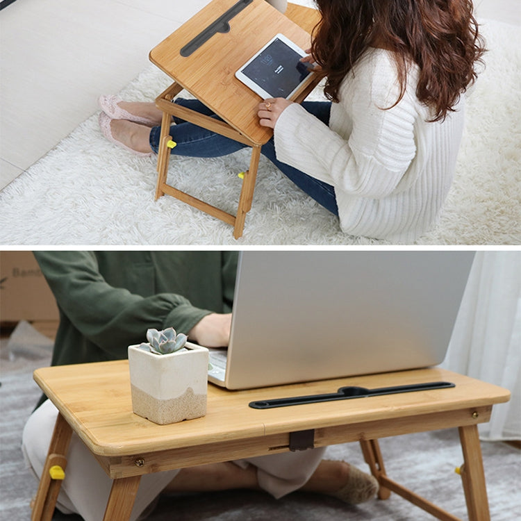 Nanzhu Folding Computer Table Bed Card Slot Laptop Table Simple Lazy Lift Computer Desk, Size:Large 72cm(No drawers and no fans)