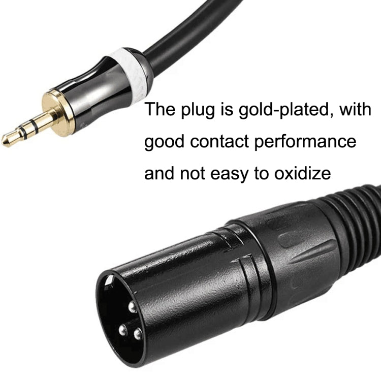 3.5mm To Caron Male Sound Card Microphone Audio Cable, Length:0.5m