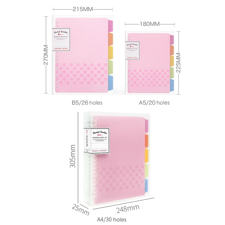 Loose-leaf Notebook Rainbow Cookie Daily Plan Personal Diary Notebook, Size:A5