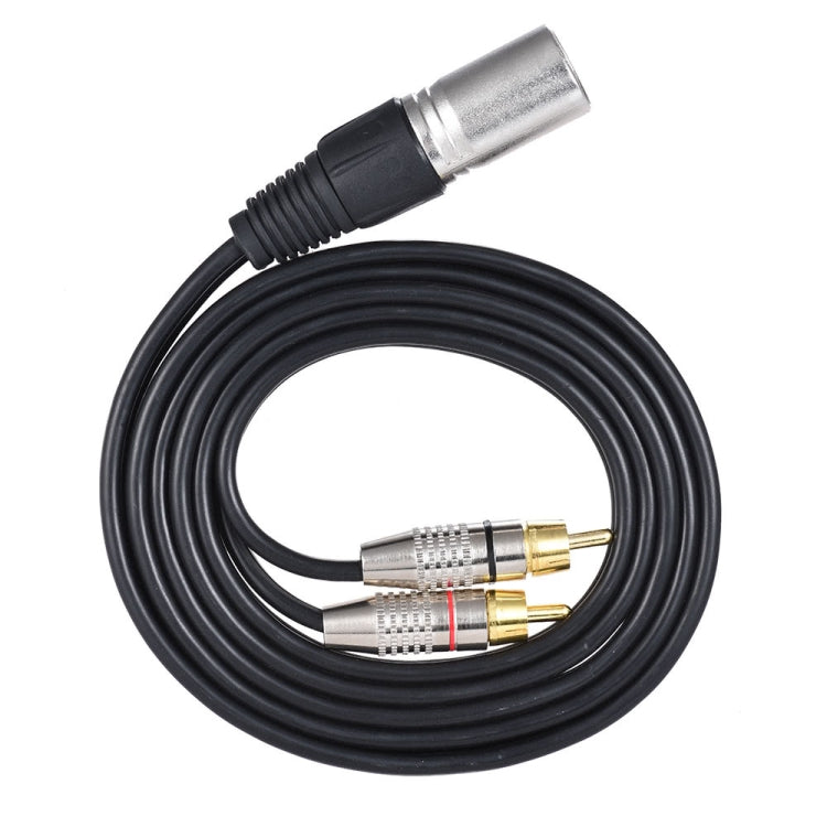 XLR Male To 2RCA Male Plug Stereo Audio Cable, Length:, Length:3m