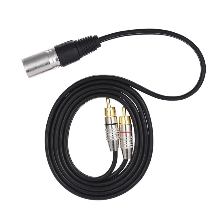 XLR Male To 2RCA Male Plug Stereo Audio Cable, Length:, Length:8m