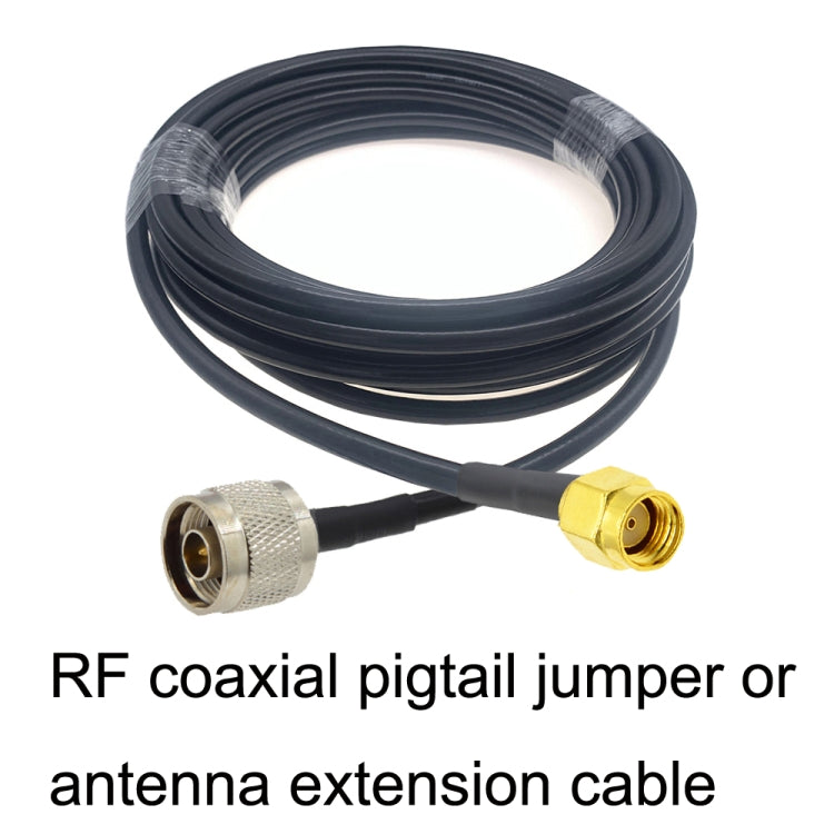 RP-SMA Male to N Male RG58 Coaxial Adapter Cable, Cable Length:5m