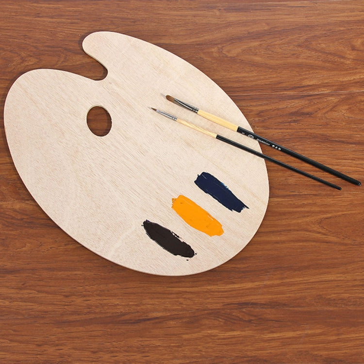Smooth Watercolor Oil Painting Art Supplies Wooden Panel Tray Children's Palette Oval   40 x 50 cm
