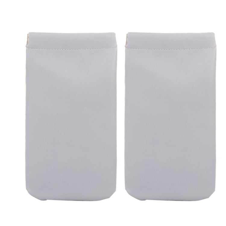 2PCS Portable PU Data Line Storage Case Mobile Phone Shell Headphones Glasses Bag