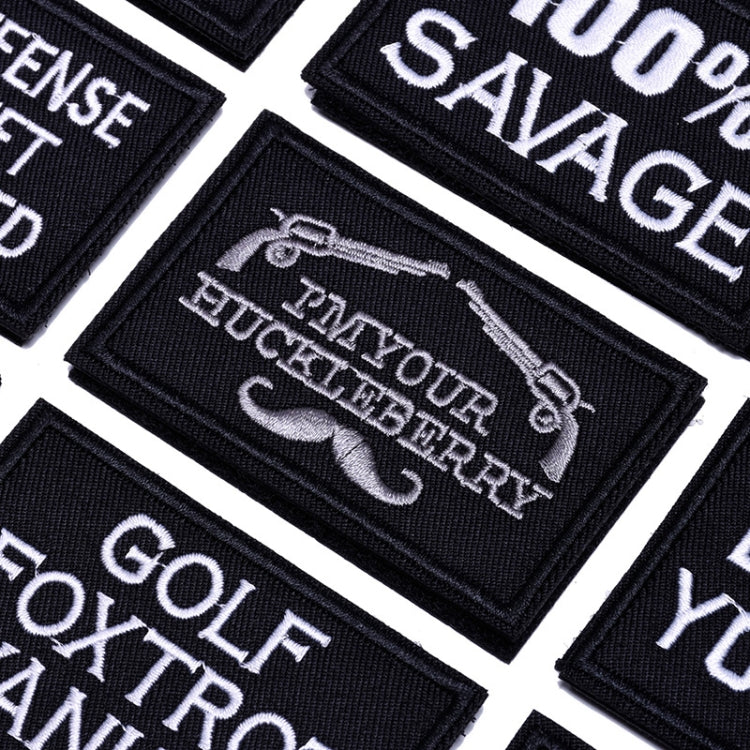 20 PCS / Set Hook and Loop Fastener Armband English Letter Embroidery Banner