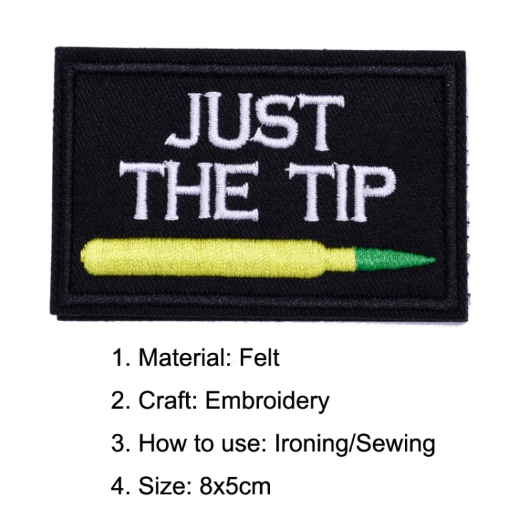 20 PCS / Set Hook and Loop Fastener Armband English Letter Embroidery Banner
