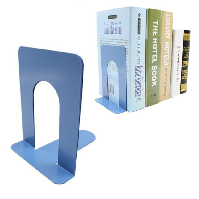 Foldable Portable Metal Office Stationery Book Block Bookshelf, Size:17Ã—13Ã—15.2cm(Sky Blue)