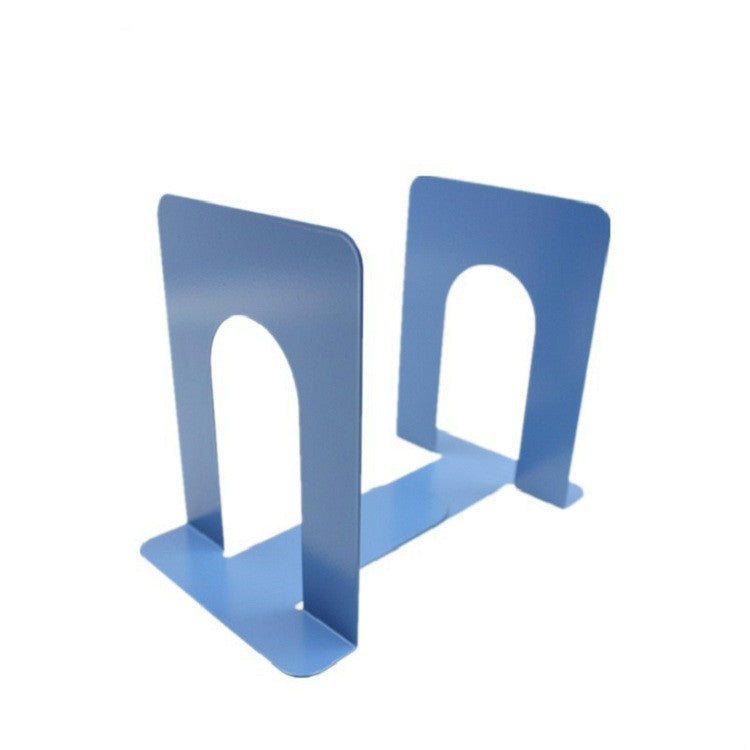 Foldable Portable Metal Office Stationery Book Block Bookshelf, Size:17Ã—13Ã—15.2cm(Sky Blue)