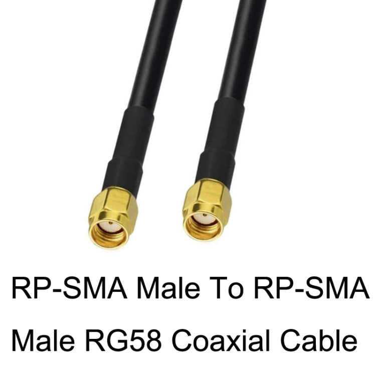 RP-SMA Male To RP-SMA Male RG58 Coaxial Adapter Cable, Cable Length:5m