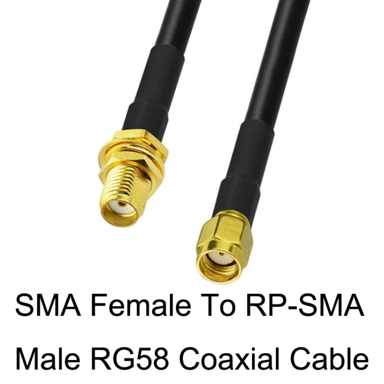 SMA Female To RP-SMA Male RG58 Coaxial Adapter Cable, Cable Length:0.5m
