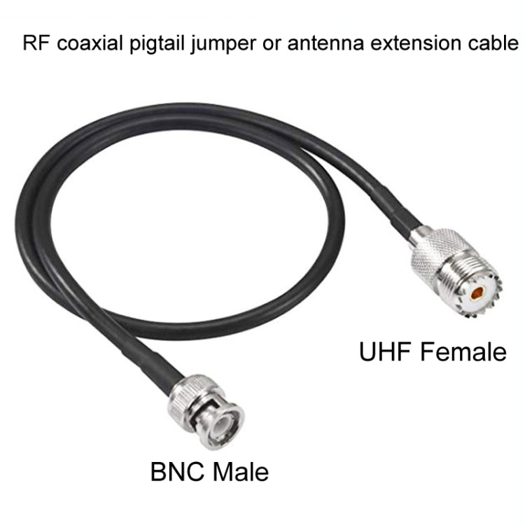 BNC Male To UHF Female RG58 Coaxial Adapter Cable, Cable Length:0.5m