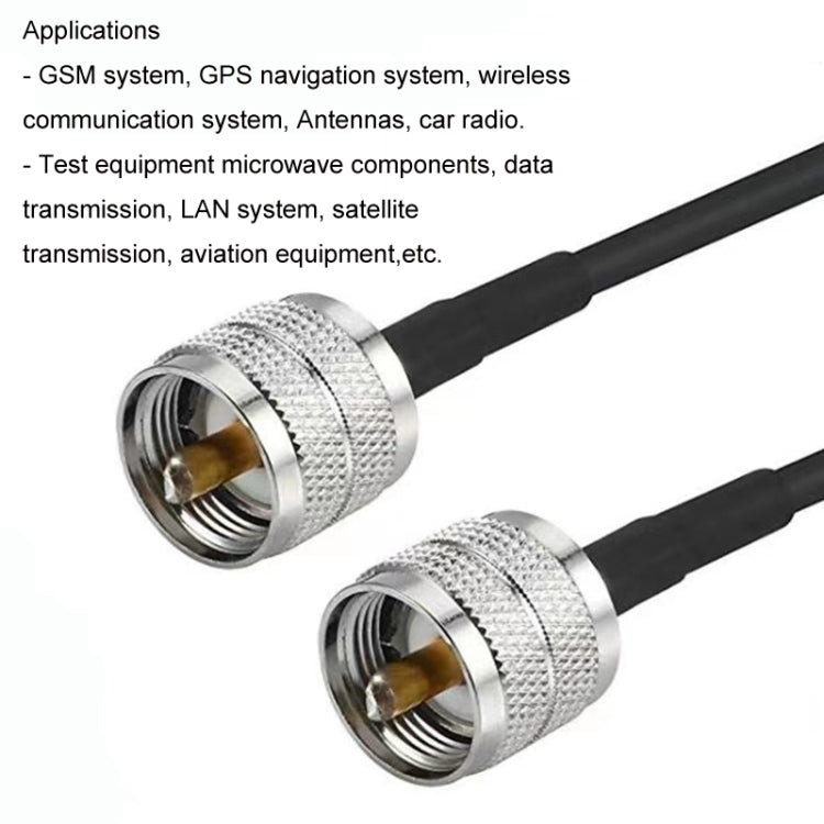 UHF Male To UHF Male RG58 Coaxial Adapter Cable, Cable Length:5m