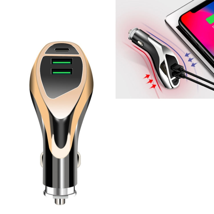 Dual-port USB3.1A 3.6A High Current Fast Charge QC3.0 PD18W Flash Charging Car Charger
