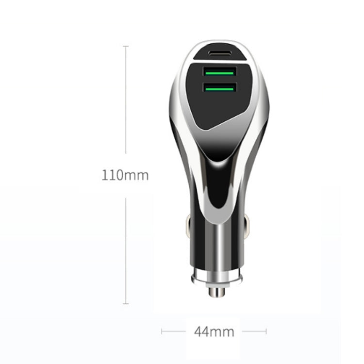 Dual-port USB3.1A 3.6A High Current Fast Charge QC3.0 PD18W Flash Charging Car Charger