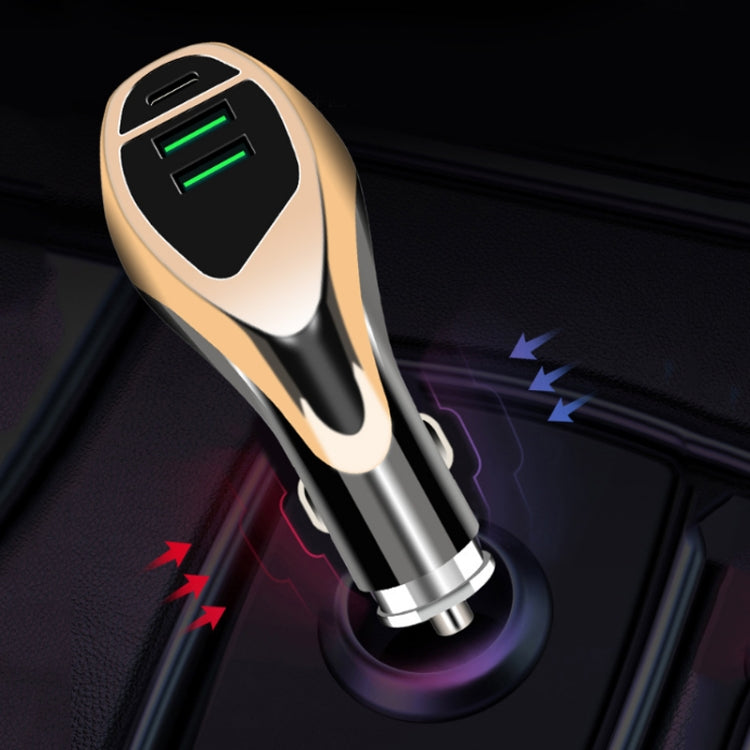Dual-port USB3.1A 3.6A High Current Fast Charge QC3.0 PD18W Flash Charging Car Charger