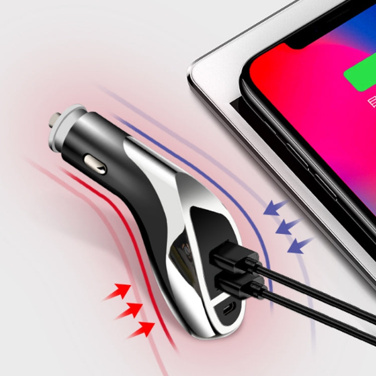 Dual-port USB3.1A 3.6A High Current Fast Charge QC3.0 PD18W Flash Charging Car Charger