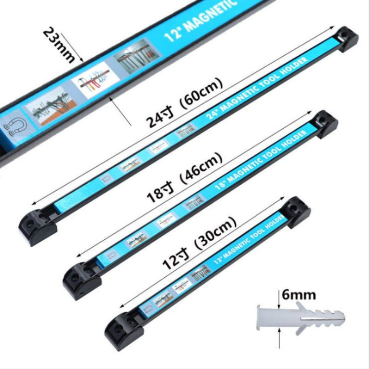 Magnetic Tool Holder Hanging Bar Hanging Rack Strong Suction Magnetic Storage Bar, Size:24 Inches