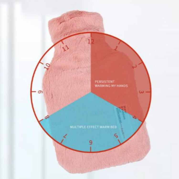 Simple Fashion Portable Water Injection Hot Water Bag Hand Warmer(Apricot)