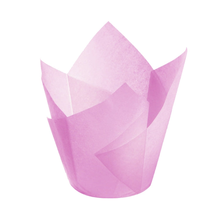 50 PCS / Set Tulip Shape Oil Heat Resistant Cake Paper Cup