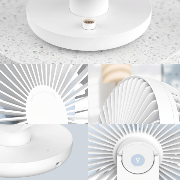 Creative USB Rechargeable Mini silent Desktop High Wind Power Shaking Head Fan