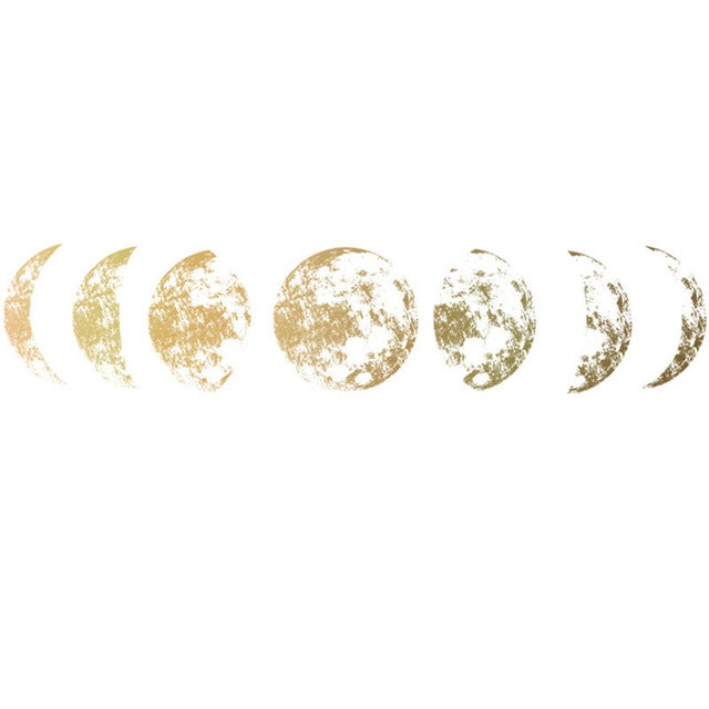 Inkjet Wall Stickers Moon Wallpaper Space Moon Wall Stickers Simple Crescent