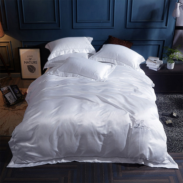 Silk Four-Piece Sheets Bed Sheet Double Nude Sleeping Quilt Cover Ice Silk Bedding 1.5M Bed