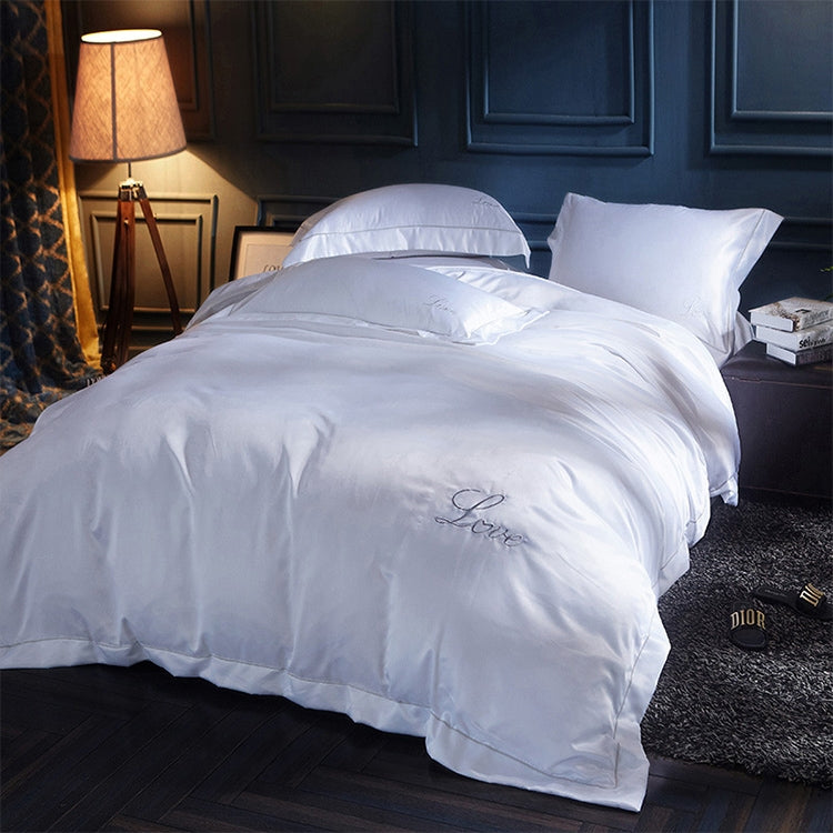 Silk Four-Piece Sheets Bed Sheet Double Nude Sleeping Quilt Cover Ice Silk Bedding 1.5M Bed