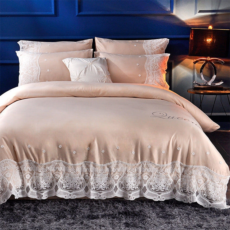 Silk Four-Piece Sheets Bed Sheet Double Nude Sleeping Quilt Cover Ice Silk Bedding 1.5M Bed