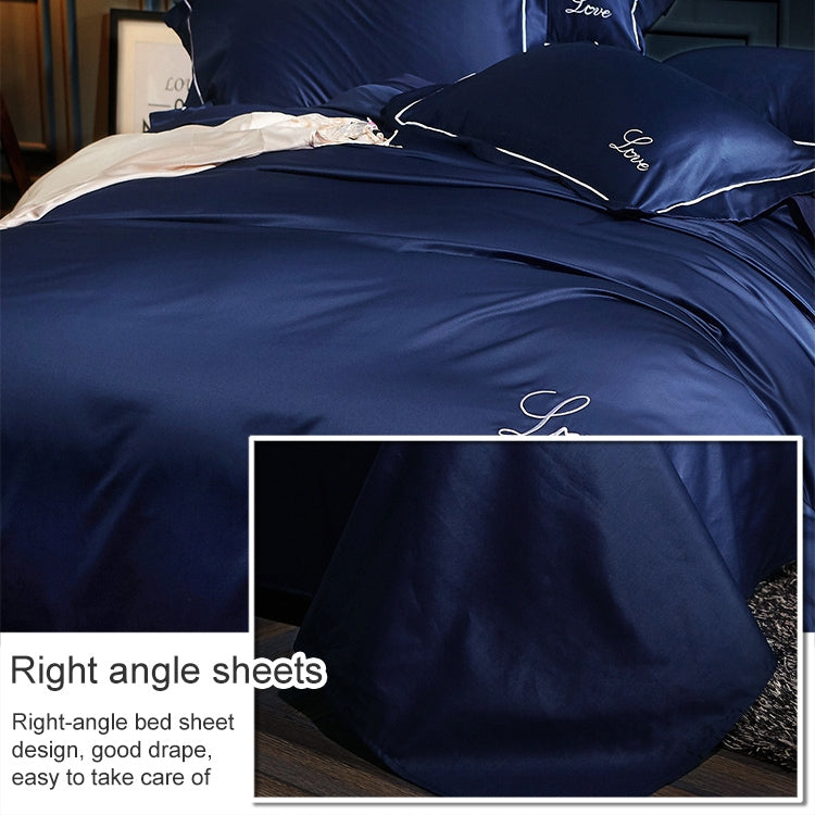 Silk Four-Piece Sheets Bed Sheet Double Nude Sleeping Quilt Cover Ice Silk Bedding 1.8M Bed