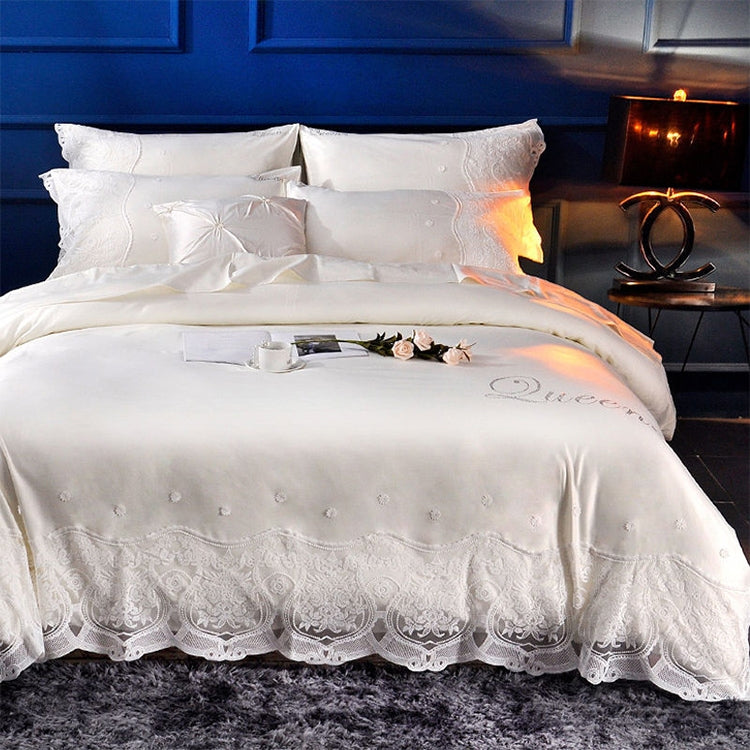 Silk Four-Piece Sheets Bed Sheet Double Nude Sleeping Quilt Cover Ice Silk Bedding 1.8M Bed