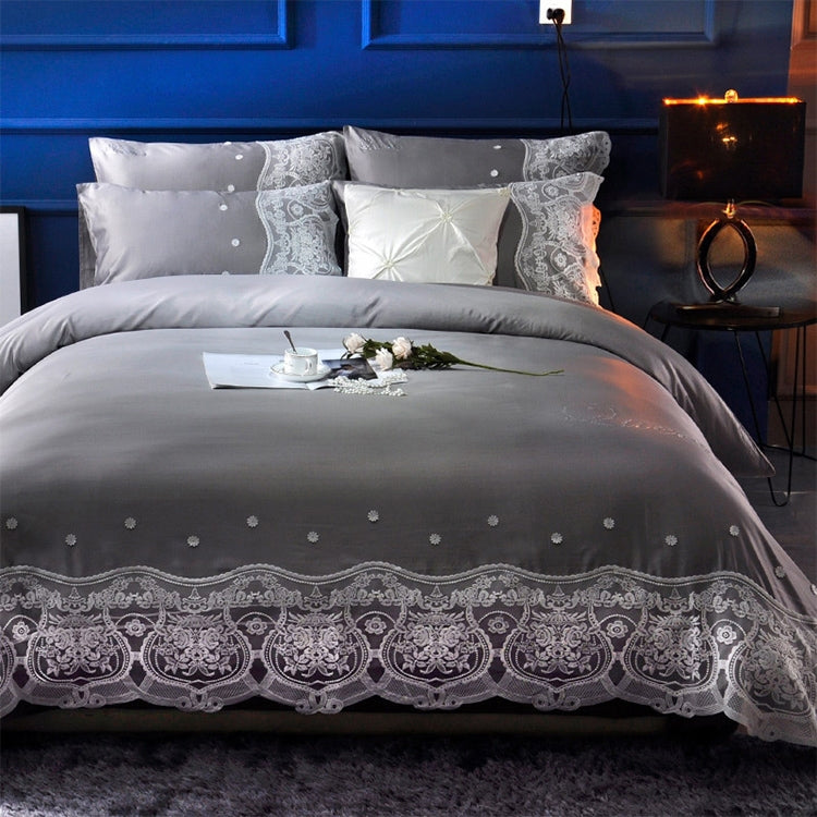 Silk Four-Piece Sheets Bed Sheet Double Nude Sleeping Quilt Cover Ice Silk Bedding 1.8M Bed