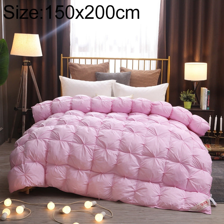 Winter Thickened Duvet Cotton Goose Down Warm Twisted Solid Color Quilt Core, Size:150x200cm
