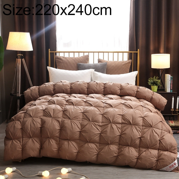 Winter Thickened Duvet Cotton Goose Down Warm Twisted Solid Color Quilt Core, Size:220x240cm
