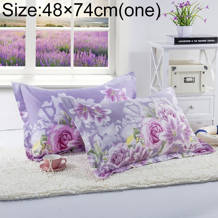 Knitted Polyester Sanded Pillowcase, Size:48Ã—74cm(One)