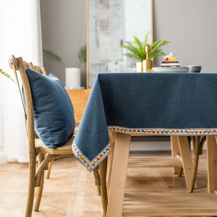 Solid Color Waterproof Tablecloth Linen Rectangular Tablecloth, Size:60x60cm