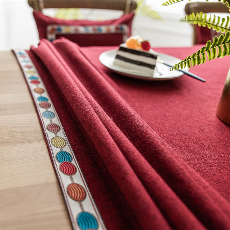 Solid Color Waterproof Tablecloth Linen Rectangular Tablecloth, Size:60x60cm