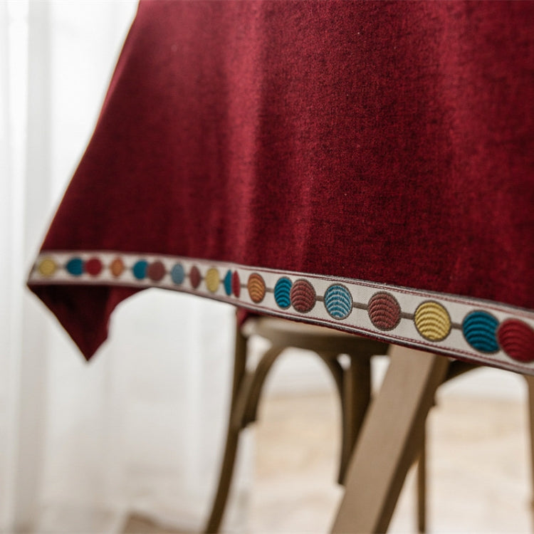Solid Color Waterproof Tablecloth Linen Rectangular Tablecloth, Size:90x90cm