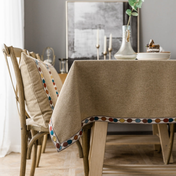 Solid Color Waterproof Tablecloth Linen Rectangular Tablecloth, Size:110x170cm