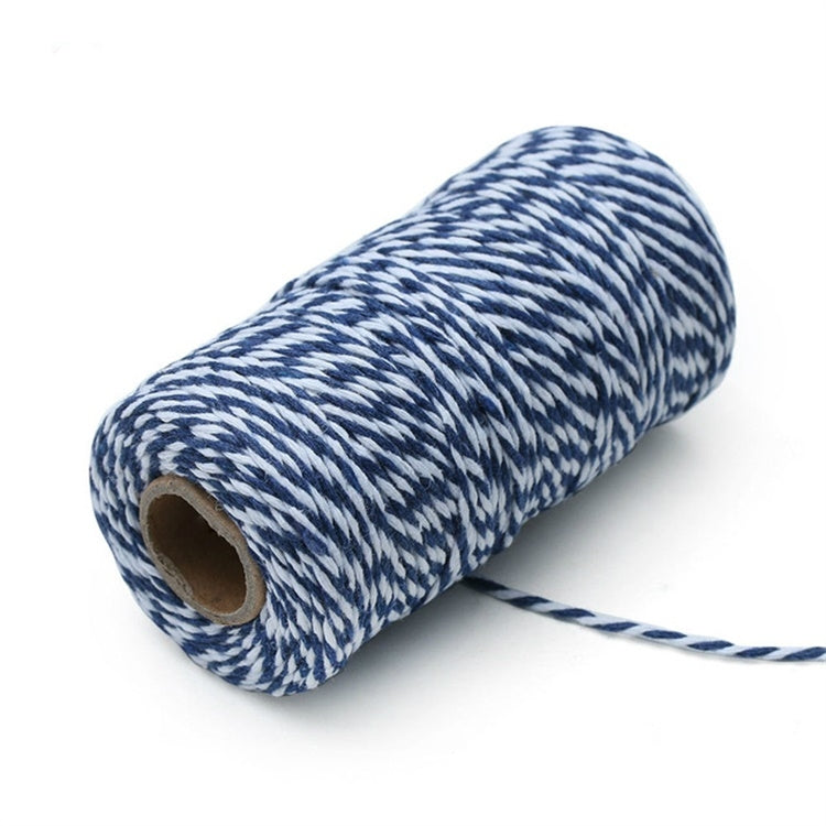 Two-color Cotton Thread Handmade DIY Drawstring Gift Box Packing Rope 2mm Thick (100m / Roll)