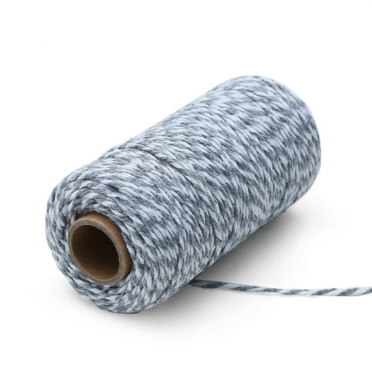 Two-color Cotton Thread Handmade DIY Drawstring Gift Box Packing Rope 2mm Thick (100m / Roll)