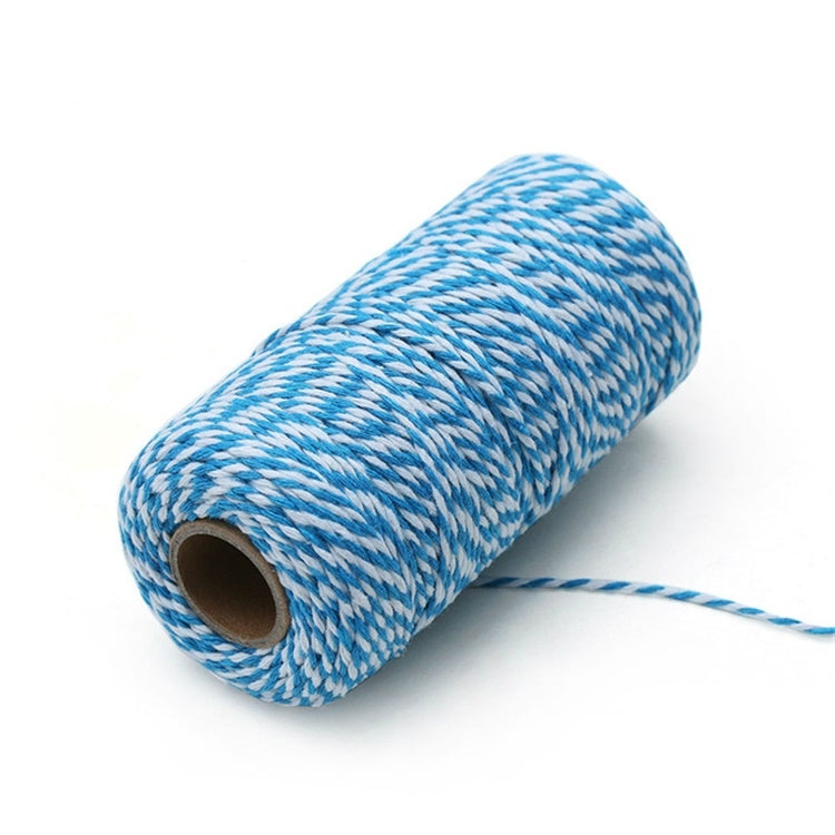 Two-color Cotton Thread Handmade DIY Drawstring Gift Box Packing Rope 2mm Thick (100m / Roll)
