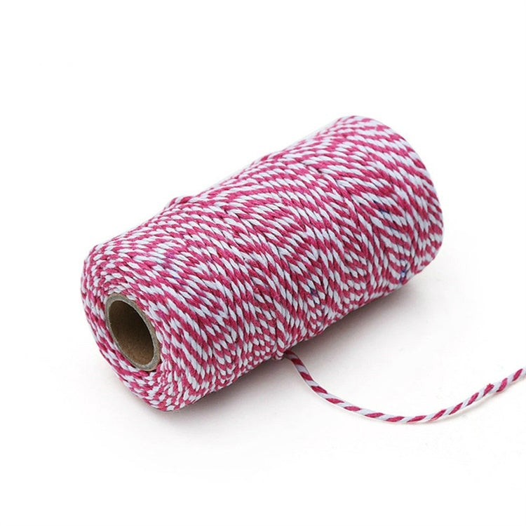 Two-color Cotton Thread Handmade DIY Drawstring Gift Box Packing Rope 2mm Thick (100m / Roll)