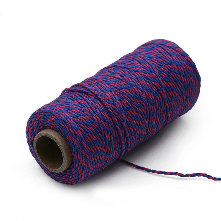 Two-color Cotton Thread Handmade DIY Drawstring Gift Box Packing Rope 2mm Thick (100m / Roll)