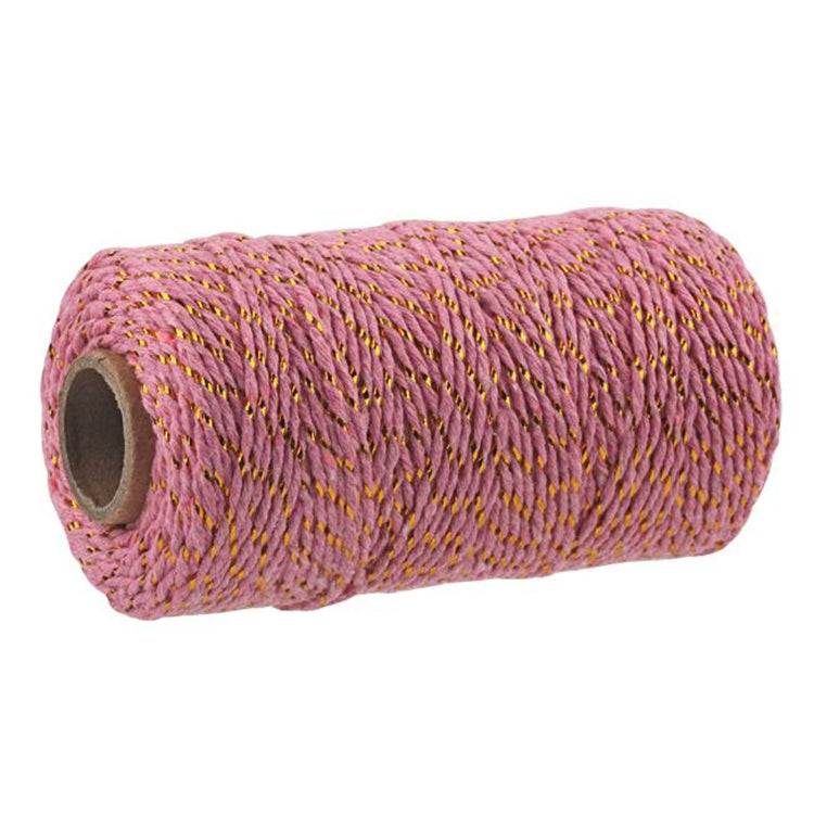 Two-color Cotton Thread Handmade DIY Drawstring Gift Box Packing Rope 2mm Thick (100m / Roll)