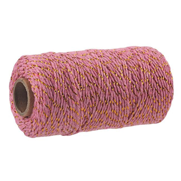 Two-color Cotton Thread Handmade DIY Drawstring Gift Box Packing Rope 2mm Thick (100m / Roll)