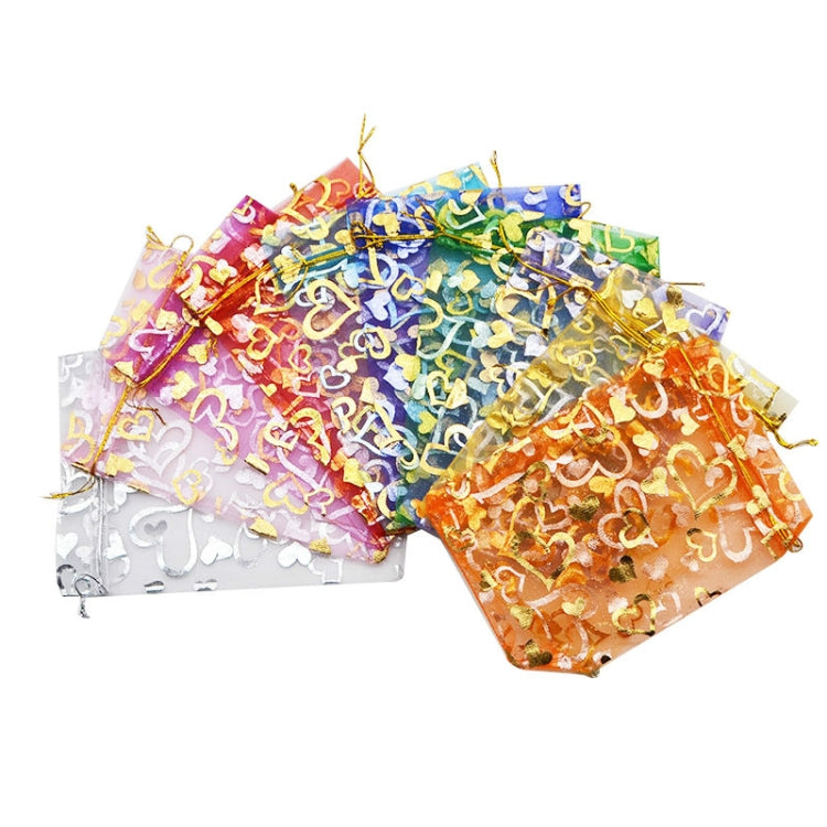 100 PCS Gift Pouches Bag Organza Bags Jewelry Candy Packaging Bags, Size:7x9cm