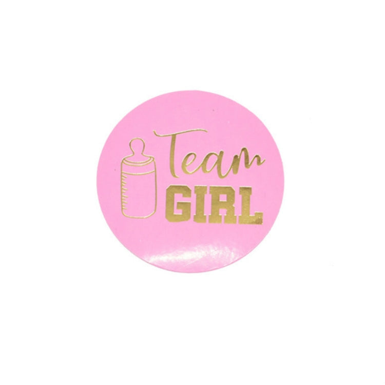 20 PCS Team Boy Team Girl Stickers Boy or Girl Vote Sticker for Gender Reveal Party