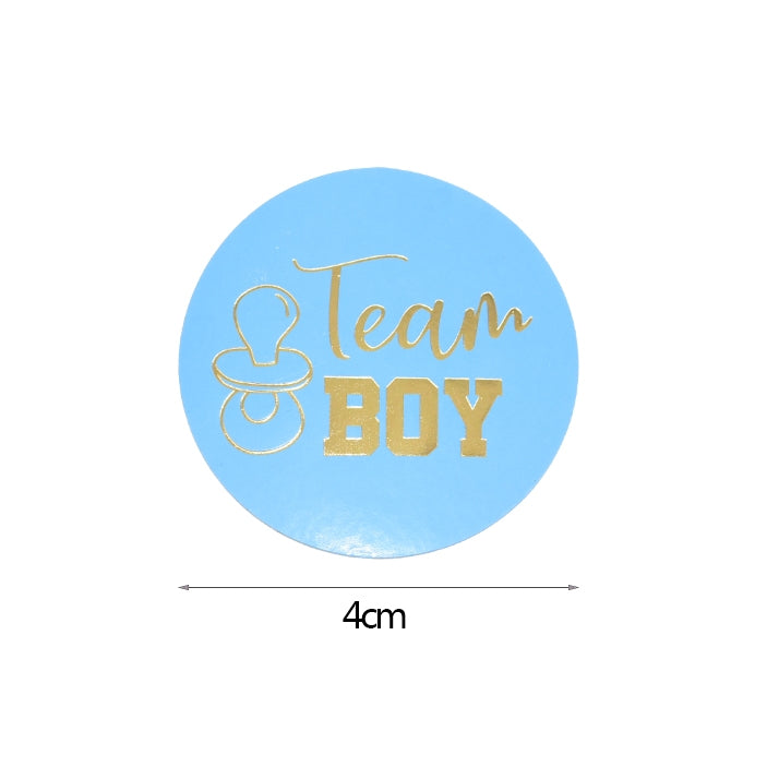 20 PCS Team Boy Team Girl Stickers Boy or Girl Vote Sticker for Gender Reveal Party